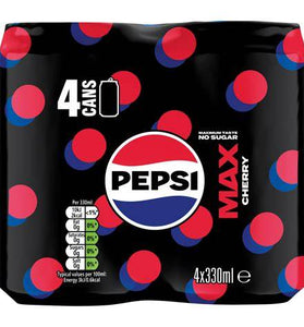 PEPSI MAX CHERRY 330ml 4p