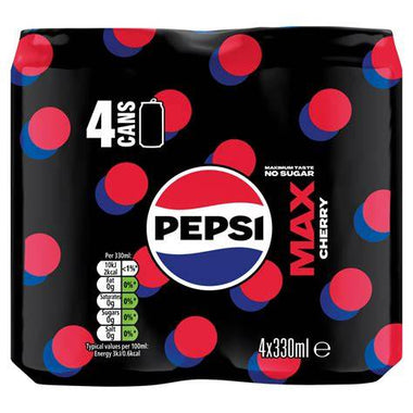 PEPSI MAX CHERRY 330ml 4p