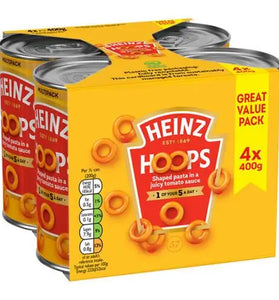 HEINZ HOOPS 400g 4pk 6s