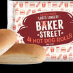 BAKER ST HOT DOG ROLL 4pk