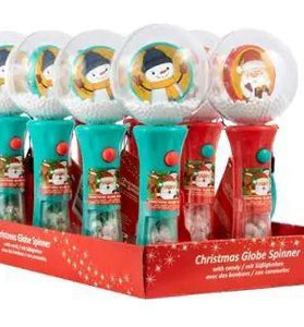 XMAS GLOBE SPINNER 8pk 2s